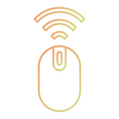 wireless computer mouse symbol icon. vector illustration. flat design.