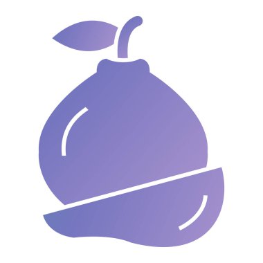 vector illustration of a purple and pink pear