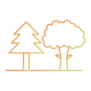 ağaç simgesi vektör illüstrasyonu