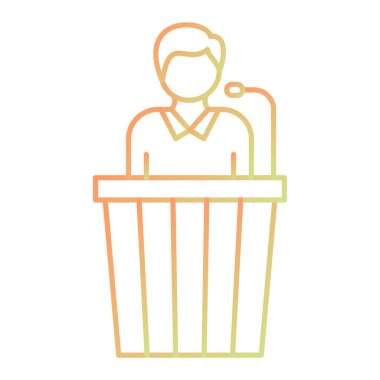 man with trash can icon. outline people avatar vector illustration isolated on white background.