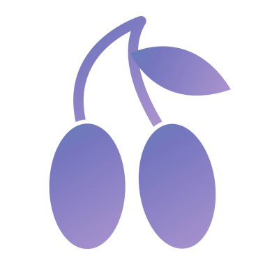 cherry fruit icon. simple illustration of fruits vector icons for web