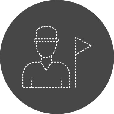 Tour Guide flat icon