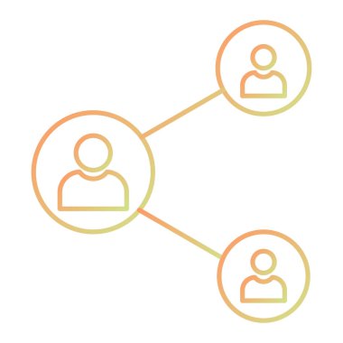 sosyal ağ simge vektör çizim