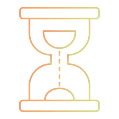 Kum saati ikon vektörü. İnce çizgi işareti. İzole edilmiş kontür sembolü gösterimi