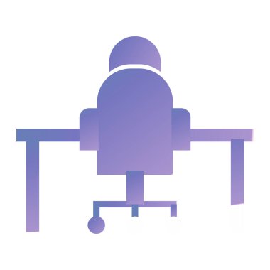 ofis sandalyesi ikon vektör illüstrasyonu