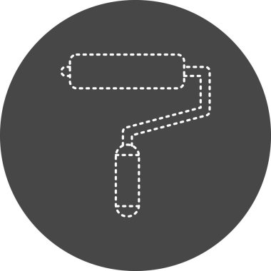 Boya Roller Vector Glyph Simgesi Tasarımı 