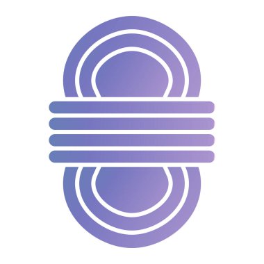 vector illustration of a purple and white line icon with a beautiful pattern