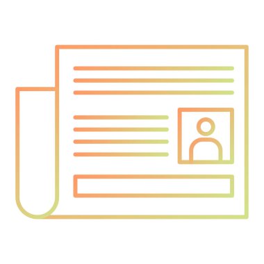 ID kart simgesi vektör illüstrasyonu