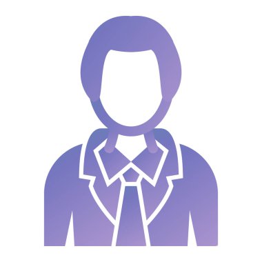 Mavi kravat simgesine sahip iş adamı