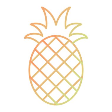 ananas ikonu vektör illüstrasyonu