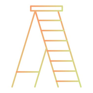 Merdiven ikonu. Web için yapı sandalyesi vektör simgelerinin basit çizimi