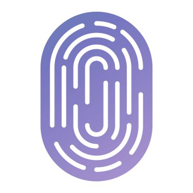 parmak izi vektör simgesi. Düz çizim. 10 saniye.