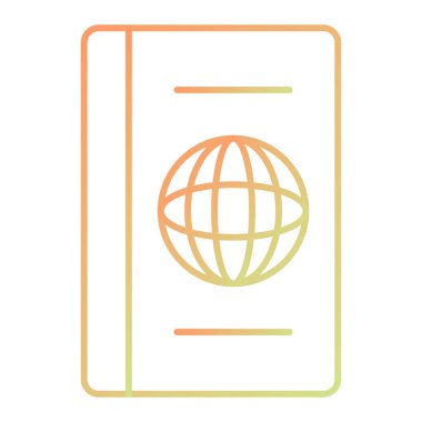 Passport simgesini. Vektör çizim