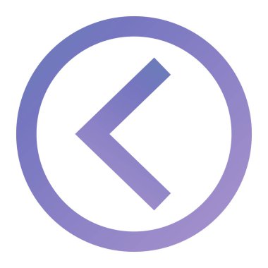 left direction vector icon. style is flat symbol, white color, rounded angles, gray background