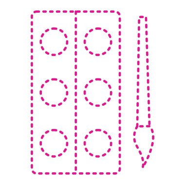 Palet 'i boya. Web simgesi basit illüstrasyon 