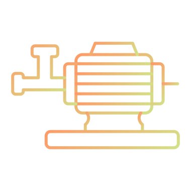industrial pipe icon. outline illustration of heating boiler vector icons for web
