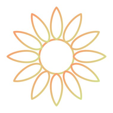 ayçiçeği ikonu. Web için çiçek vektör simgelerinin basit çizimi