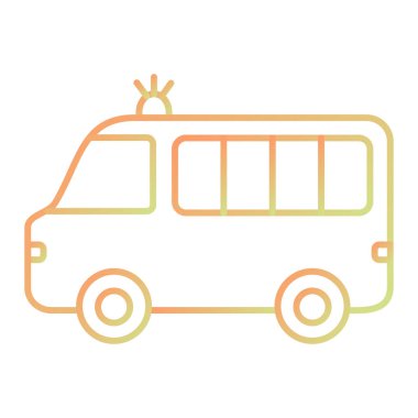 bus simgesi vektör illüstrasyonu