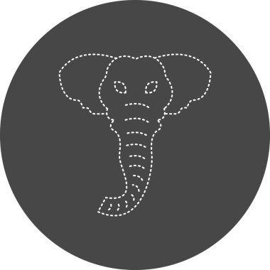 Fil simgesinin vektör illüstrasyonu