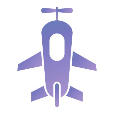 Helikopter simgesi vektör illüstrasyonu