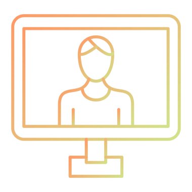 sunum vektörü simgesi modern basit tasarım izole edildi