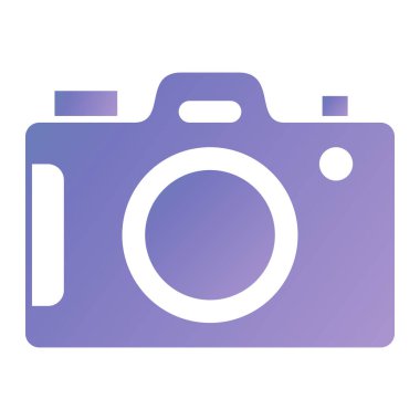 Kamera simgesi. Web için fotoğraf makinesi vektör simgelerinin basit çizimi