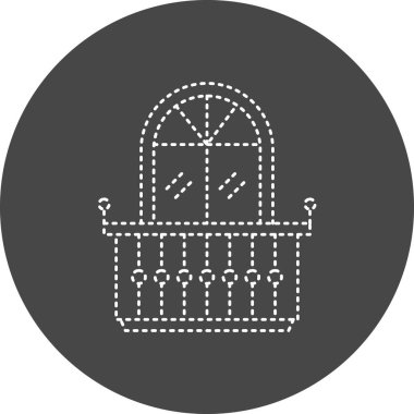 Balkon simgesinin vektör illüstrasyonu