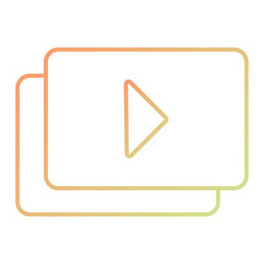 Video oynatıcı ikon vektör illüstrasyonu