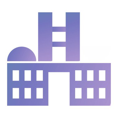 Bina. Web simgesi basit illüstrasyon