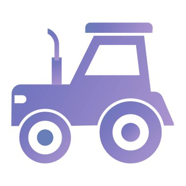 Traktör. Web simgesi basit illüstrasyon
