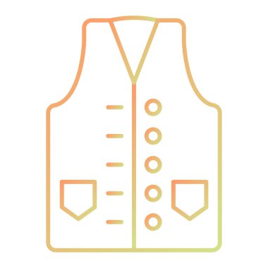 Yelek. Web simgesi basit illüstrasyon