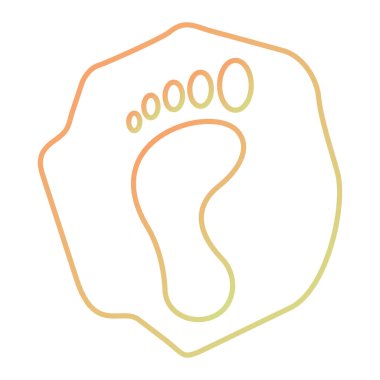 Ayak izi simgesi. vektör illüstrasyonu