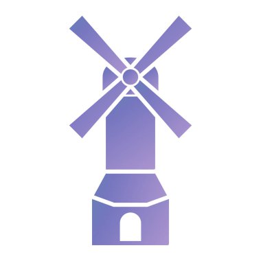 Yel değirmeni ikonu. vektör illüstrasyonu