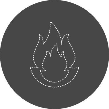 Ateş simgesinin vektör illüstrasyonu 