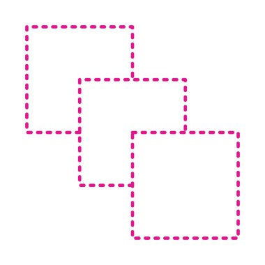 dotted line icon of square shape