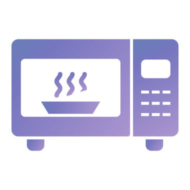 mikrodalga fırın ikonu vektör çizimi tasarımı