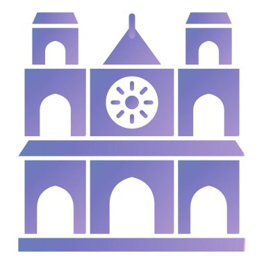 Bina. Web simgesi basit illüstrasyon