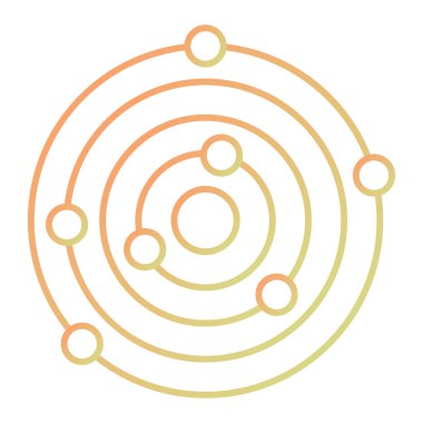 vector illustration of a line icon of space