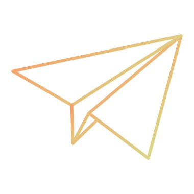 Kağıt uçak ikonu. vektör illüstrasyonu