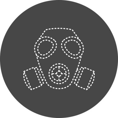 gaz maskesi vektör çizim