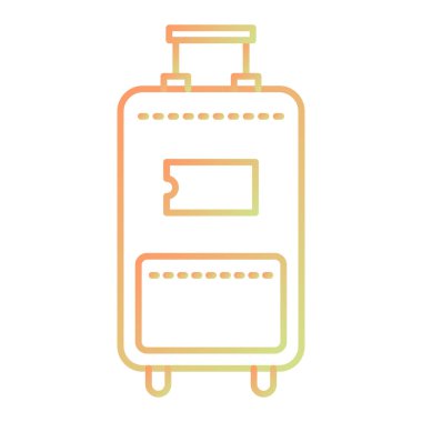 seyahat çantası ikonu vektör illüstrasyonu