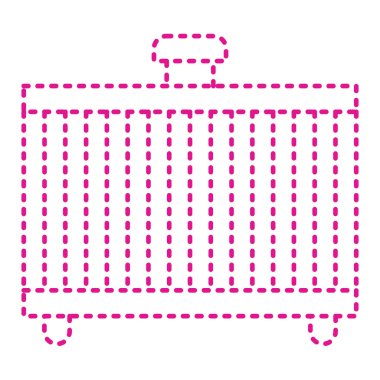 seyahat valizi simgesi. Web tasarımı için bagaj bagaj vektör simgelerinin basit çizimi