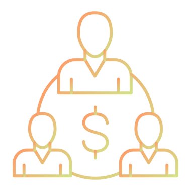 businessman with dollar symbol icon. flat illustration of manager pictogram vector icons for web