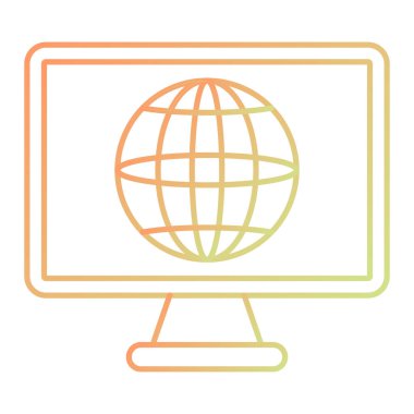 Lcd vektörü simgesi, illüstrasyon