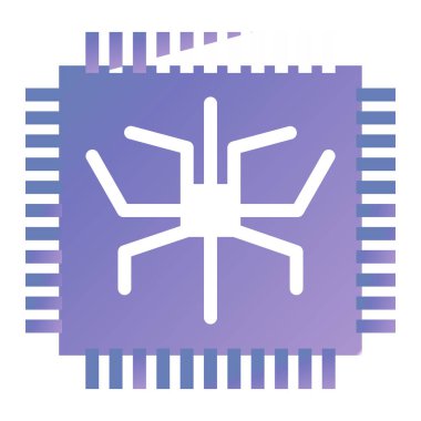 İşlemci. Web simgesi basit illüstrasyon