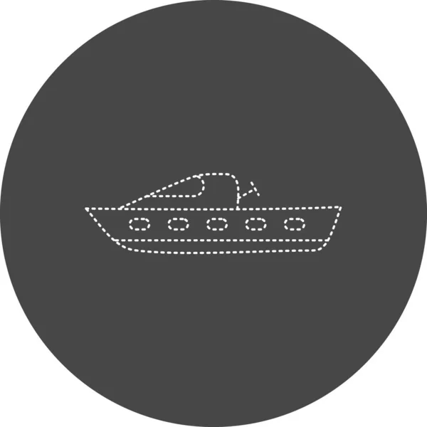 Illustrazione Vettoriale Dell Icona Della Barca — Vettoriale Stock