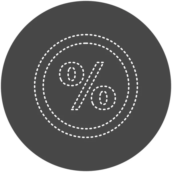 Ilustração Vetor Ícone Percentual —  Vetores de Stock