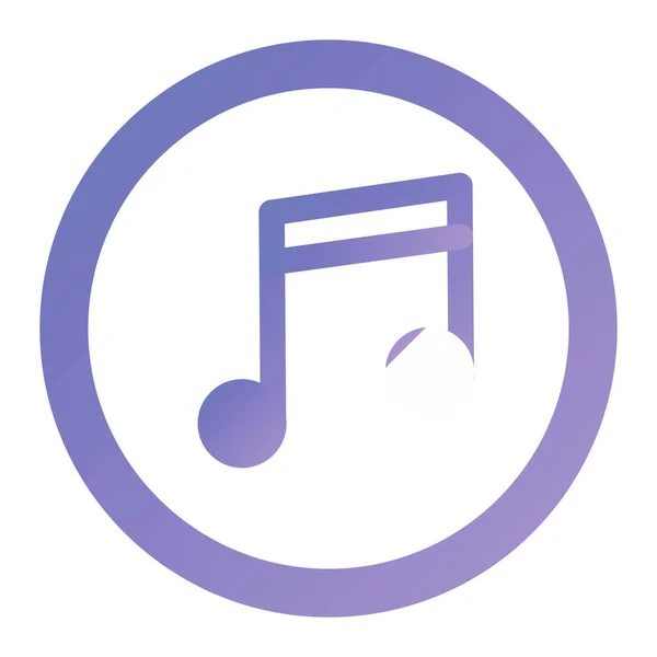 Música Nota Vector Icono — Vector de stock