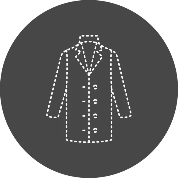 Coat Web Icon Vector Illustration — Stok Vektör