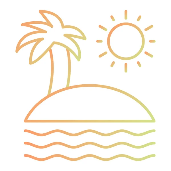 Vacaciones Verano Icono Vector Ilustración — Archivo Imágenes Vectoriales